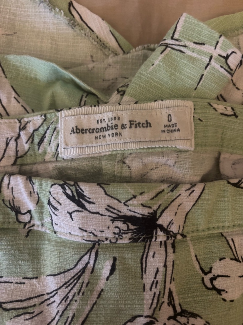 Abercrombie & Fitch Mint Green Floral Blouse